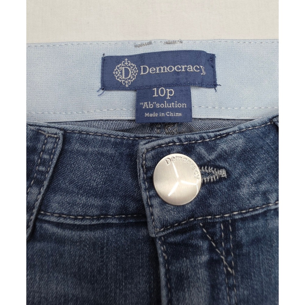 Democracy Ab solution Blue Cropped Jeans Womens 10P Straight Leg BP1176Q40Z - Picture 3 of 8